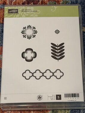 Stampin' Up! Madison Avenue Stamp Set - Black Floral & Leaf Motifs